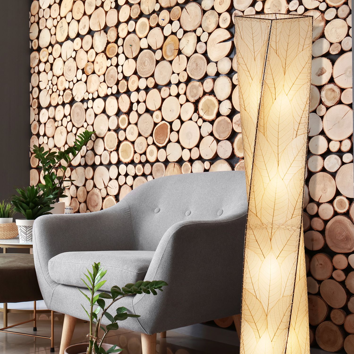 Twist Giant Leaf Lamp, Eangee Colors: Natural