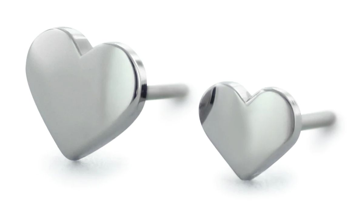 18g 4mm heart end threadless