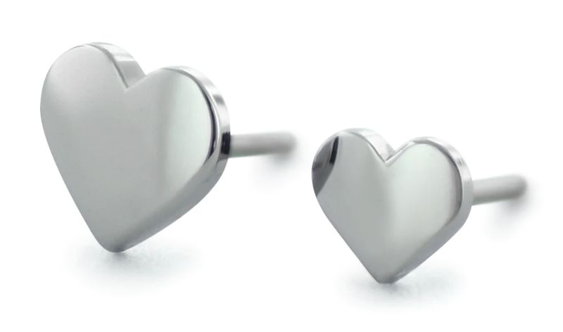 18g 4mm heart end threadless