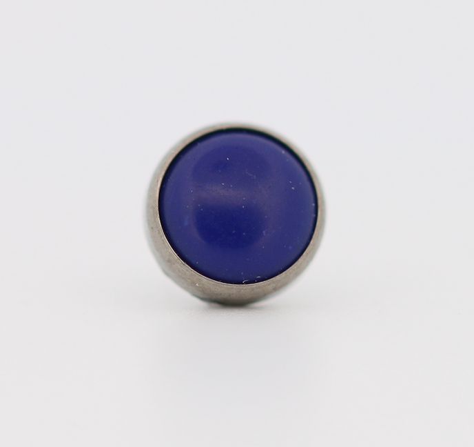 18g cabochon bezel set 2.5mm synthetic lapis lazuli