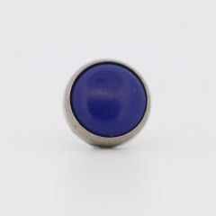 18g cabochon bezel set 4mm synthetic lapis lazuli
