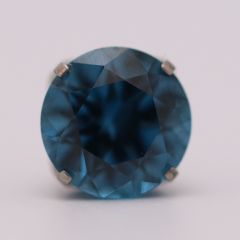 18g prong set threadless end 4mm London blue ceramic