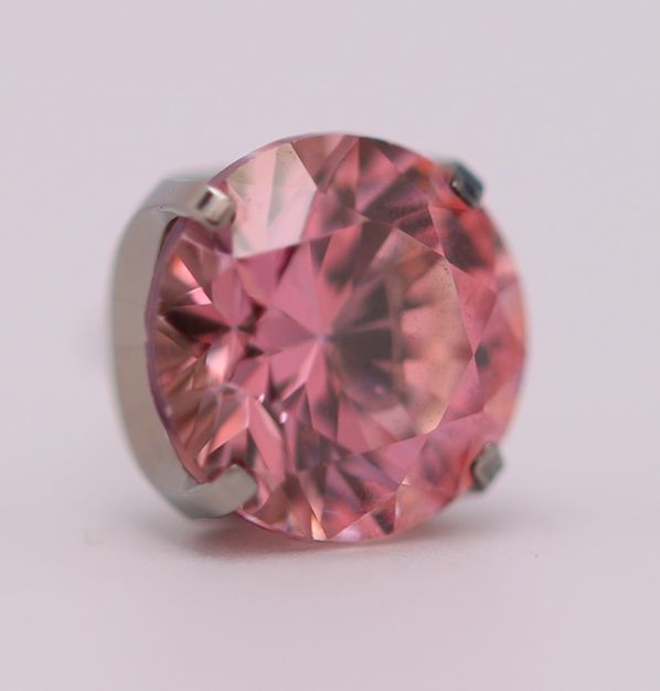 18g prong set threadless end 1.5mm pink