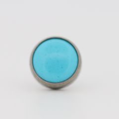 18g cabochon bezel set 2mm synthetic turquoise