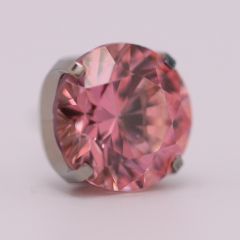 18g prong set threadless end 5mm pink