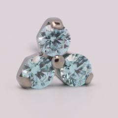 18g trinity prong 3x2mm frosty mint