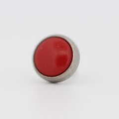 18g cabochon bezel set 2mm synthetic red coral