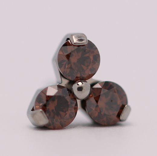 18g trinity prong 3x1.5mm chocolate brown