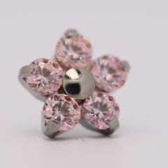 18g prong set threadless end flower 5x2mm morganite