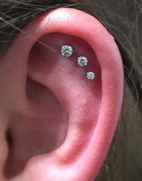 Flat piercing x3