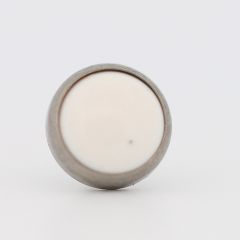 18g cabochon bezel set 4mm synthetic white coral