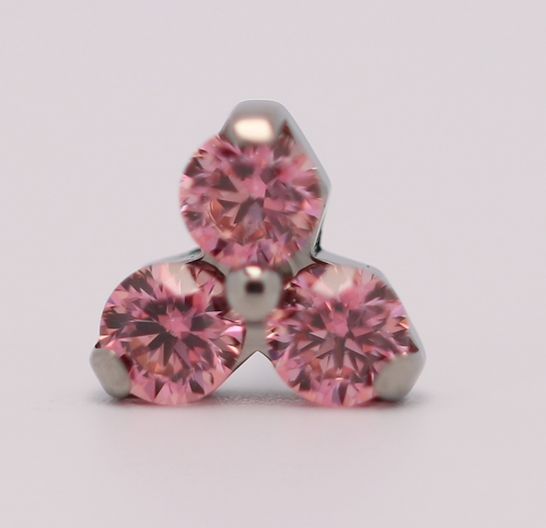 18g trinity prong 3x1.5mm pink