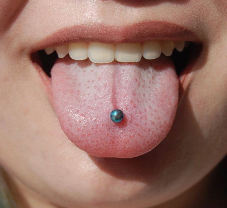 Tongue piercing