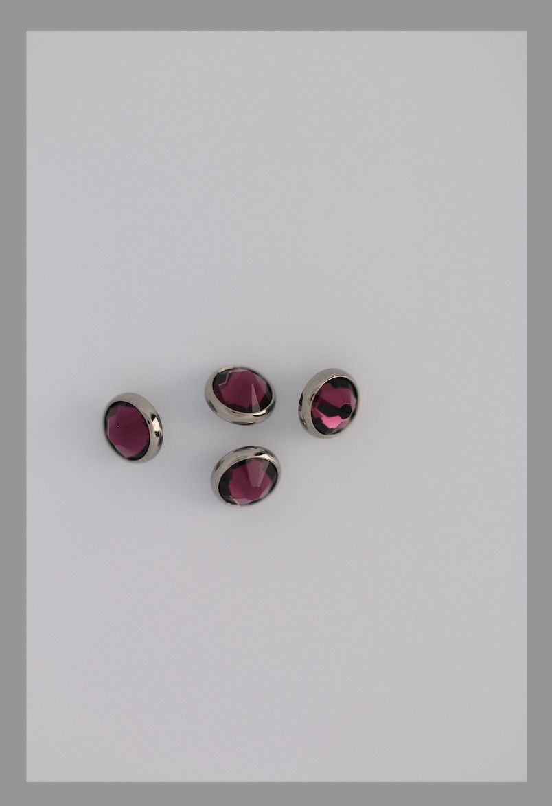 14g flat back gem 4mm Amethyst