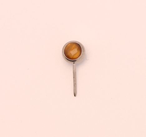 16g side gem ball 2.5mm tiger&#39;s eye genuine cabochon