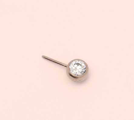 16g side gem ball 2.5mm frosty mint cz