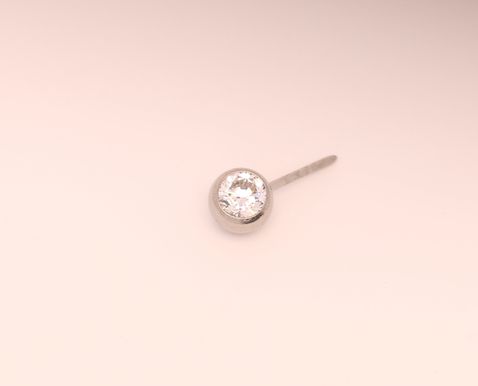16g side gem ball 2.5mm cz