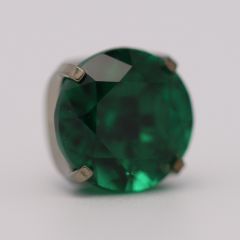 18g prong set threadless end 2mm emerald