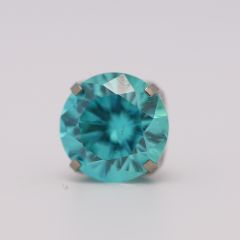 18g prong set threadless end 2mm mint green