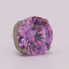 18g prong set threadless end 3mm fancy purple