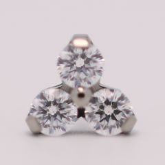 18g trinity prong 3x2mm cz