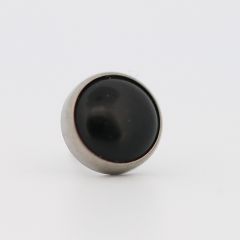 18g cabochon bezel set 3mm synthetic black onyx