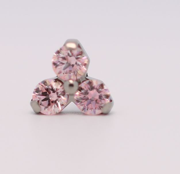 18g trinity prong 3x1.5mm morganite