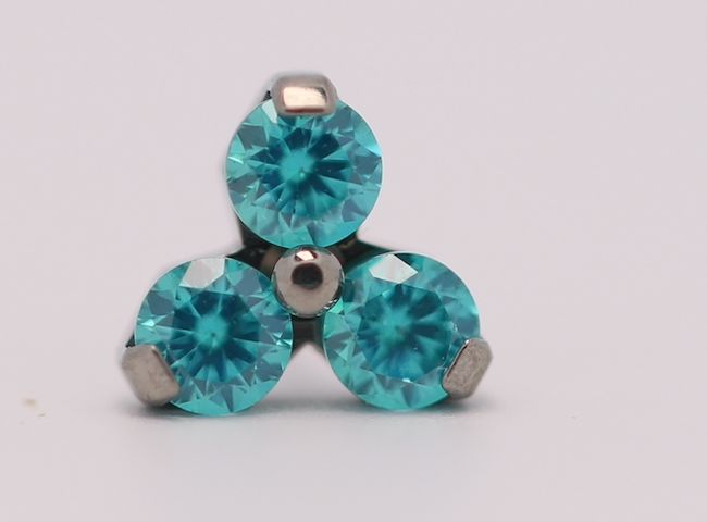 18g trinity prong 3x1.5mm mint green