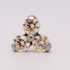 18g trinity prong 3x2mm champagne