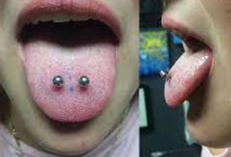 Tongue piercing x2