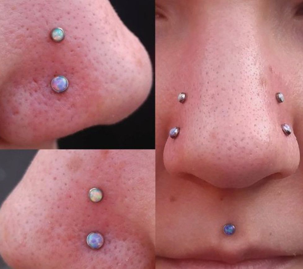 High Nostril piercing x2