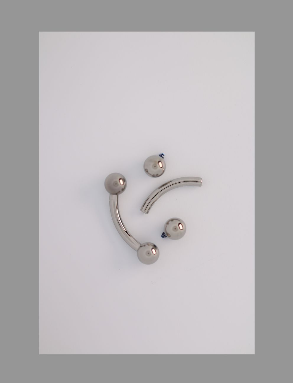 16g 5/16 curved barbell threaded shaft