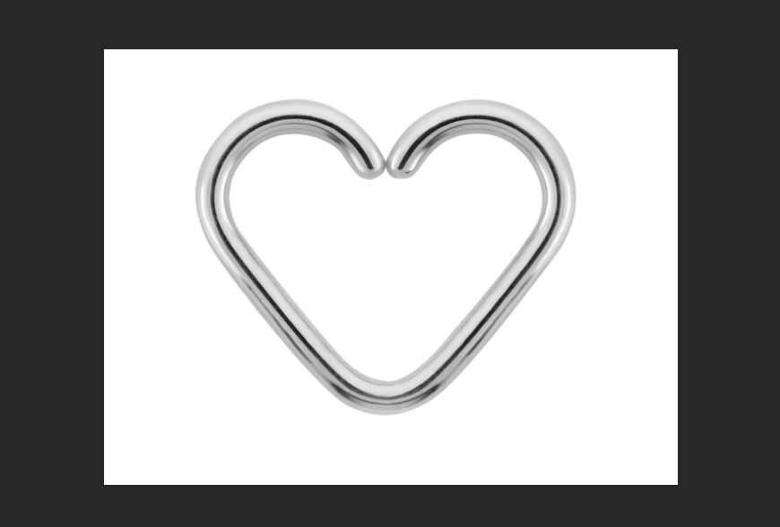 16g 7/16 niobium heart