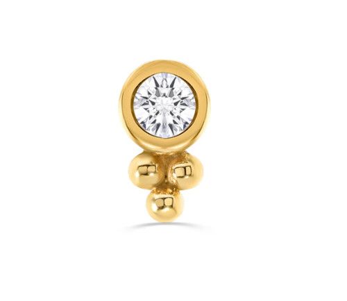 18g Mona 2.5mm cz YAU threadless