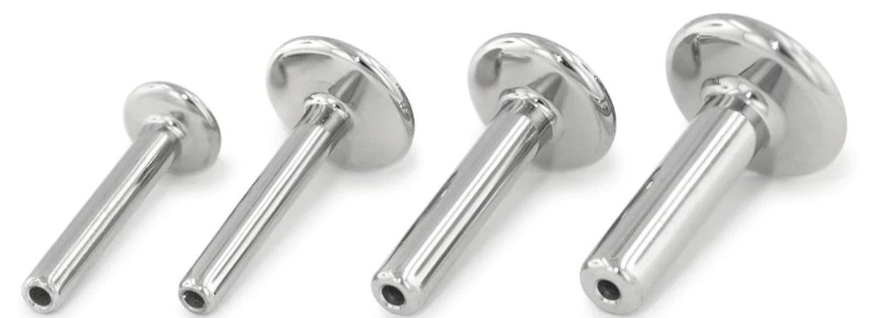 16g 1/2 labret post 1/8 back