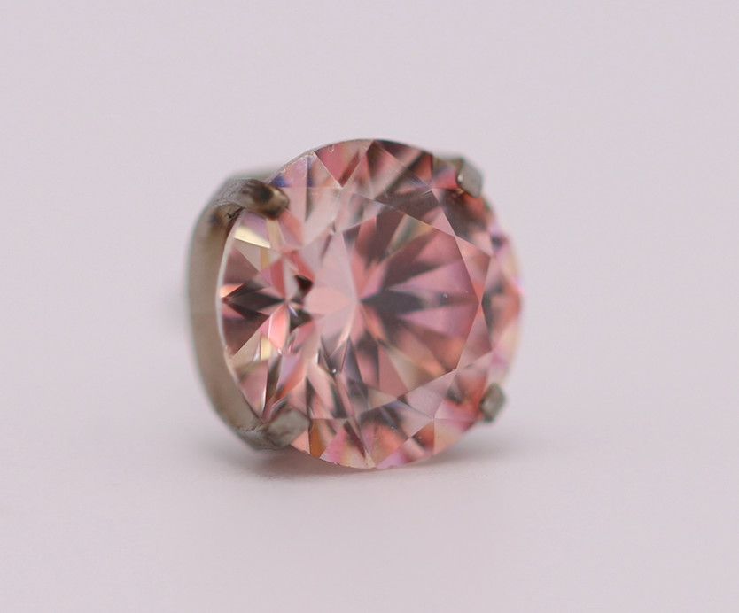 18g prong set threadless end 6mm morganite