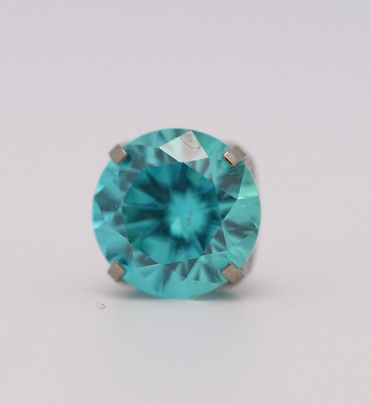18g prong set threadless end 6mm mint green