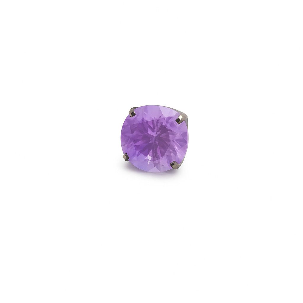 18g prong set threadless end 6mm lavender