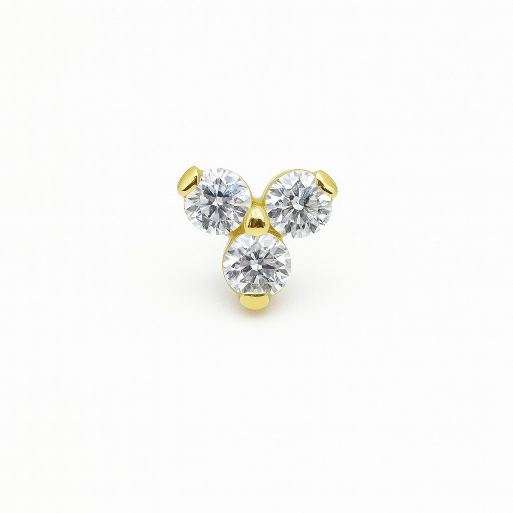 18g Tri prong YAU 2mm cz