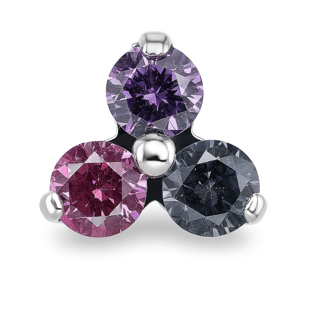 18g ombre trinity prong 3x2mm ocean grey/lavender/fancy purple