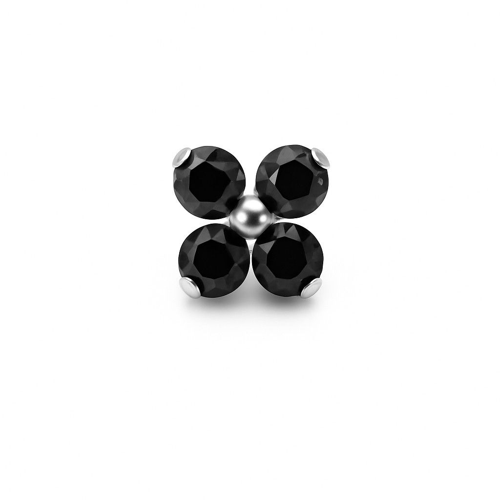 18g prong set forte threadless end 1.5mm black