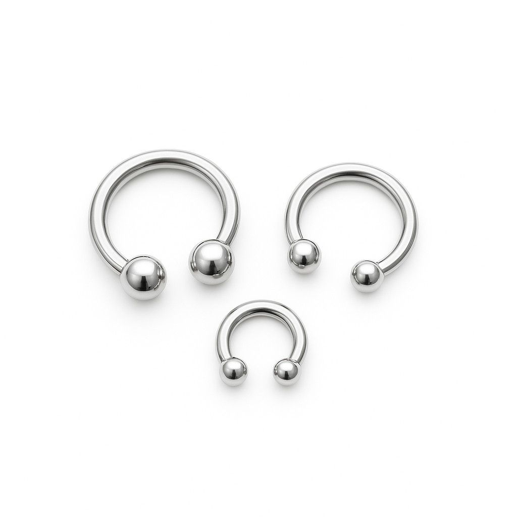 8g 11/16 circular barbell threaded shaft