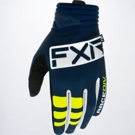 FXR PRIME MX GLOVE 22, Color: MIDNIGHT/WHITE/YELLOW, Size: M