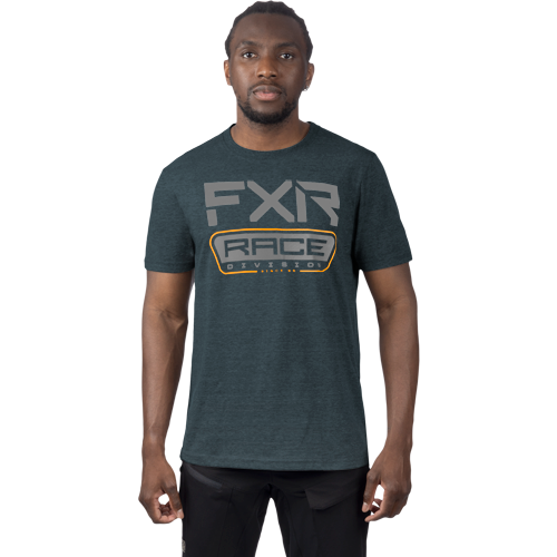 FXR Race Div Premium T-Shirt, Color: Drk Steel/Grey, Size: S