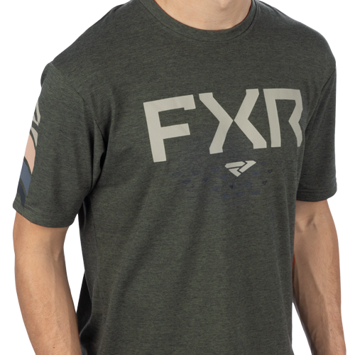 FXR Helium Tech S-Sleeve Jersey, Color: Army Heather/Stone, Size: S