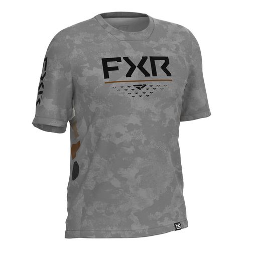 FXR M PROFLEX UPF SS JERSEY 23, Color: GREY/COPPER, Size: S