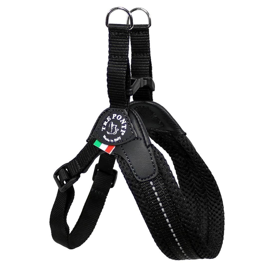 Tre Ponti Adjustable Belly Harness Mesh, Color: Black, Size: 1