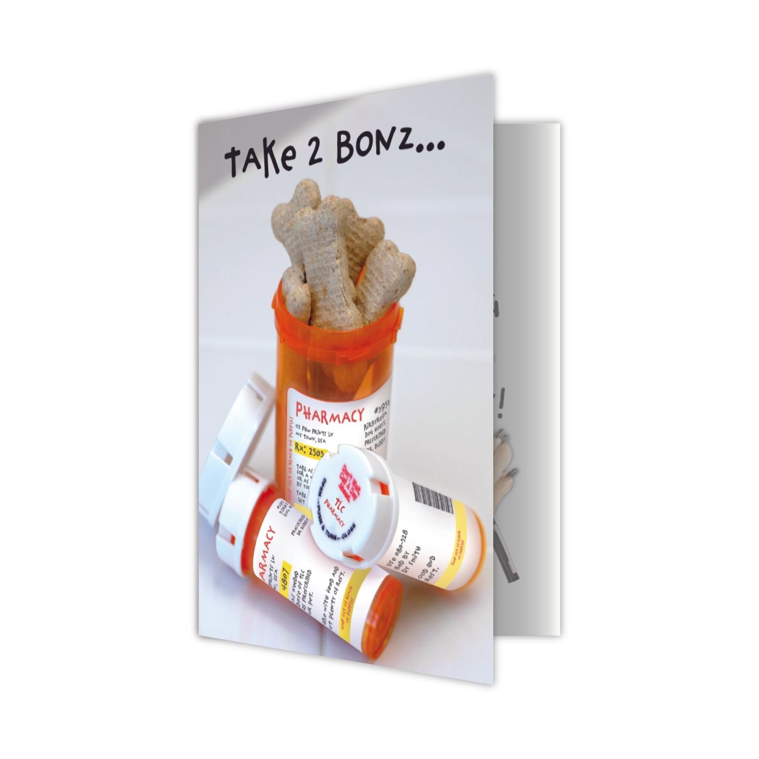 Dog Speak Card Get Well Take Two Bones, and Call Me in the Morning FINAL SALE