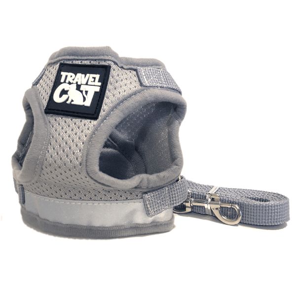 Travel Cat True Adventurer Harness and Leash Grey
