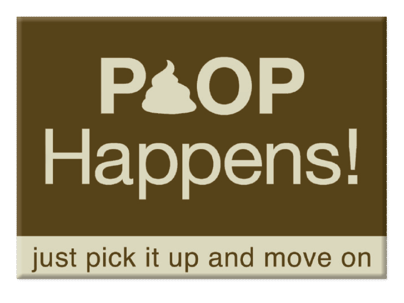 Dog Speak Magnet Small Poop Happens FINAL SALE